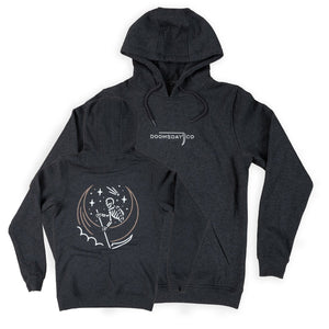 Skele-Moon Charcoal Hoodie