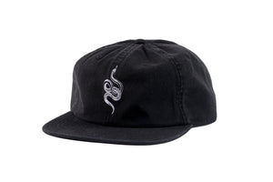 6 Panel Cap with snake embroidery on front - doomsdayco Snake 6 Panel Cap front
