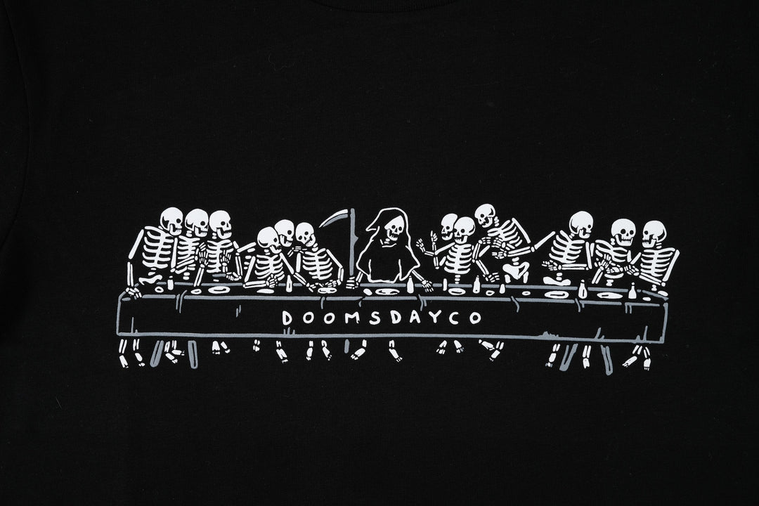 The Last Supper design printed onto Long Sleeve - doomsdayco last supper close up