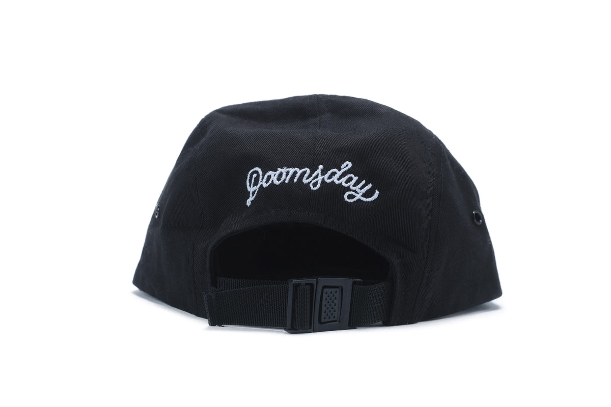 The Creation design on a 5 panel with doomsdayco embroidery on back