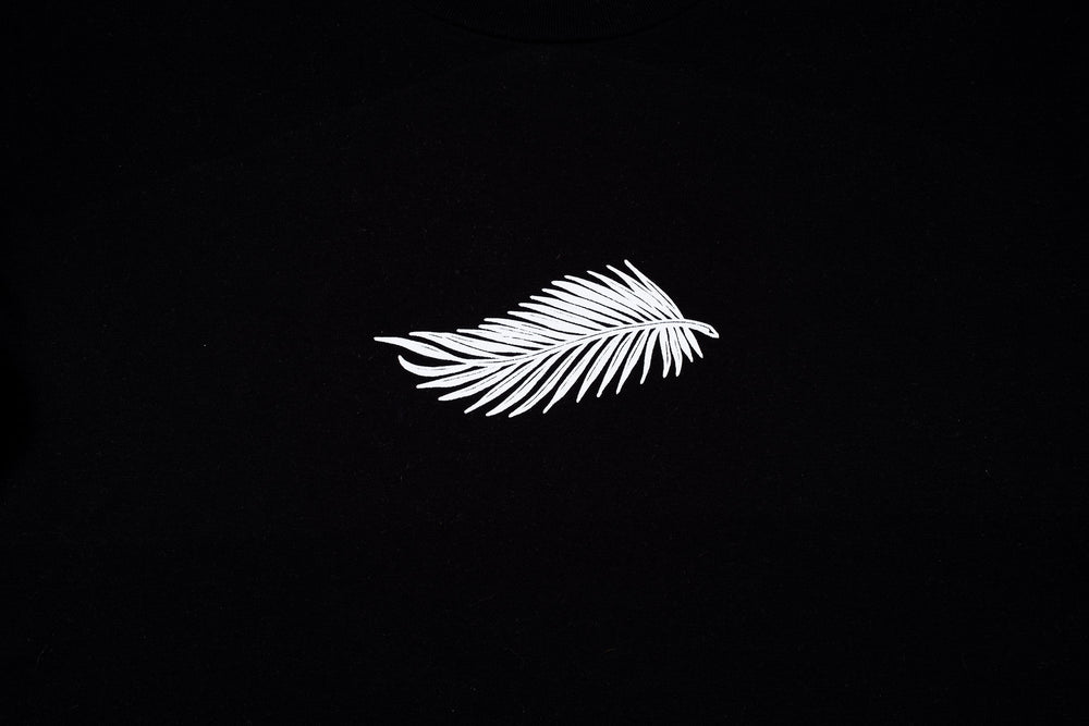 Tony blue Arms cobra design on black T-shirt close up - doomsdayco Tony blue Arms cobra black T-shirt close up