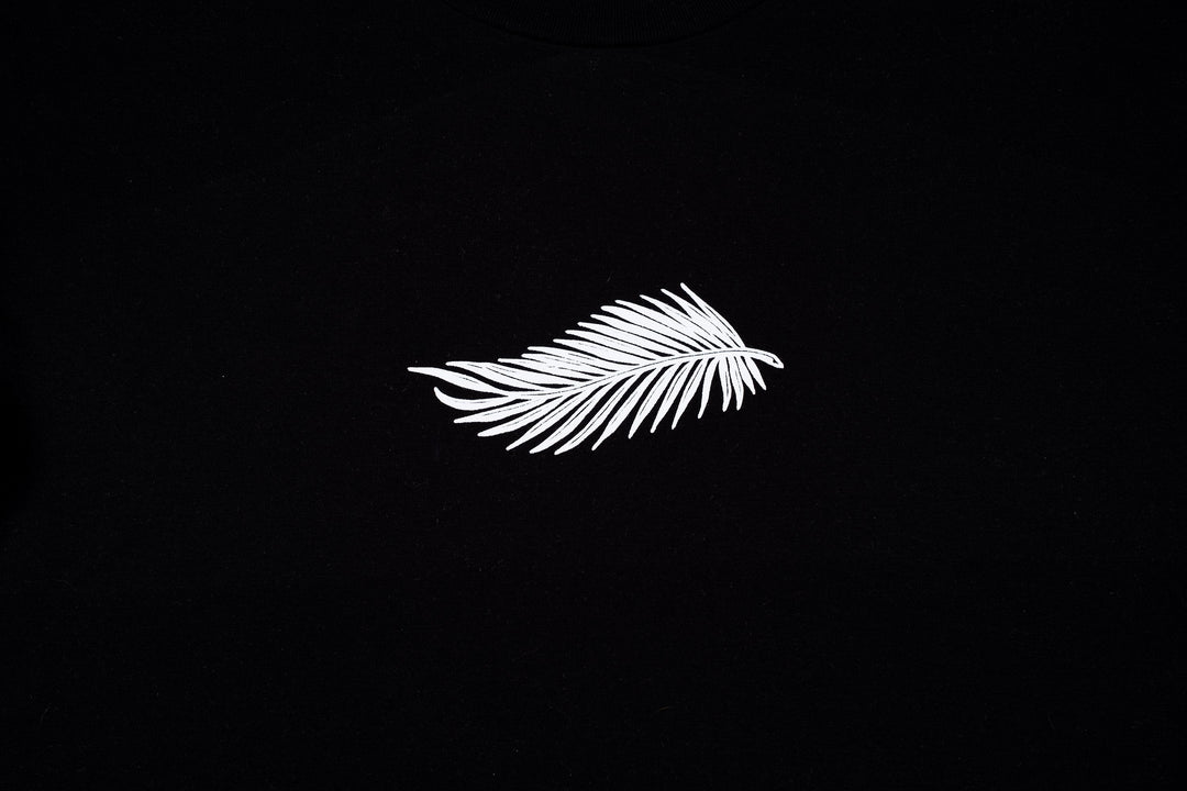 Tony blue Arms cobra design on black T-shirt close up - doomsdayco Tony blue Arms cobra black T-shirt close up