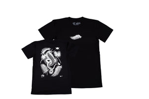 Tony blue Arms cobra design on black T-shirt merged - doomsdayco Tony blue Arms cobra black T-shirt merged