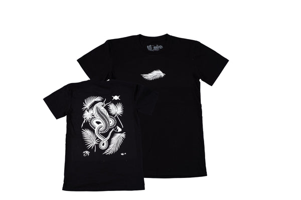 Tony blue Arms cobra design on black T-shirt merged - doomsdayco Tony blue Arms cobra black T-shirt merged