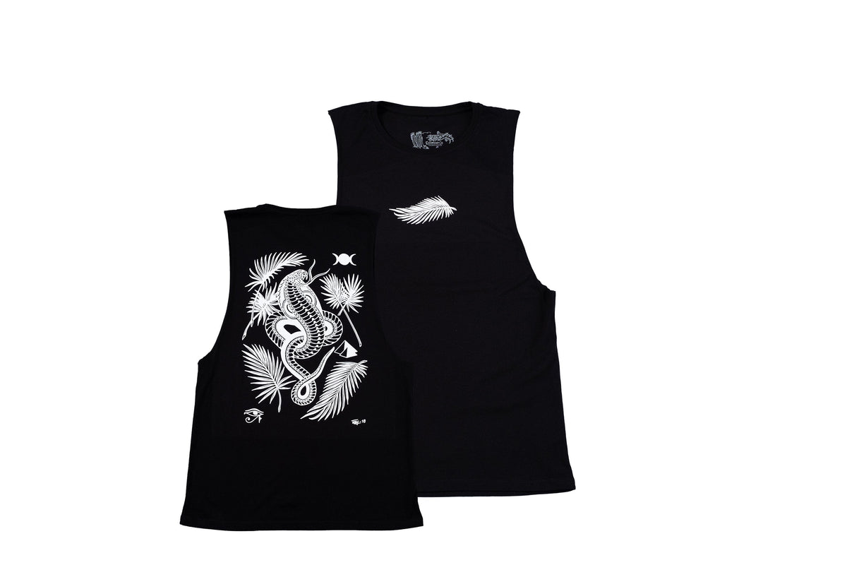 Tony blue arms cobra design on a black vest merged- doomsdayco Tony blue arms black vest merged