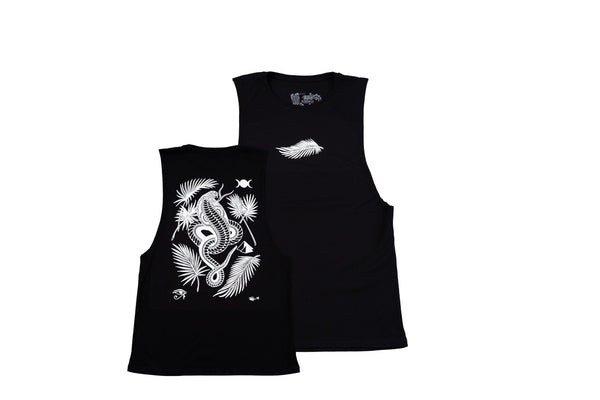 Tony blue arms cobra design on a black vest merged- doomsdayco Tony blue arms black vest merged