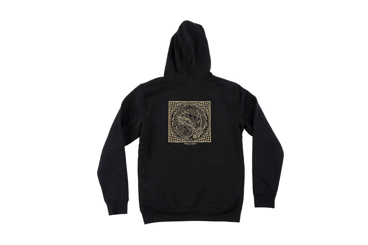 baldo dragon black hoodie back - doomsdayco black hoodie