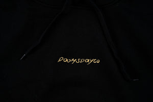 baldo dragon black hoodie front embroidery - doomsdayco black hoodie