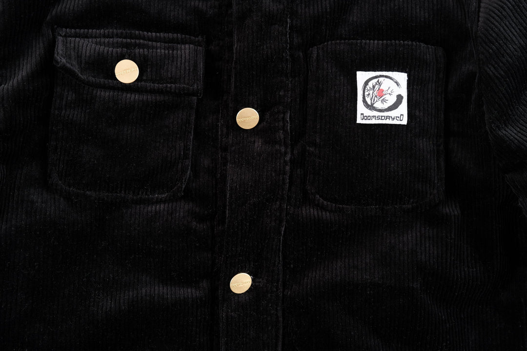 black corduroy jacket pockets - doomsdayco black