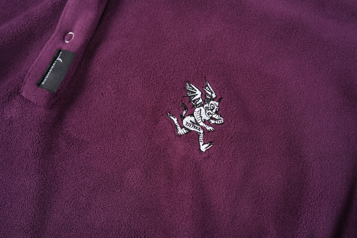 David devil burgundy cropped fleece - doomsdayco cropped fleece