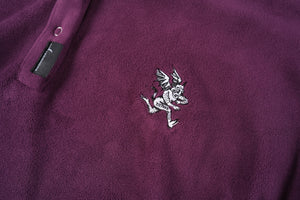 David devil burgundy cropped fleece - doomsdayco cropped fleece