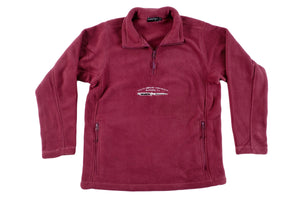 burgundy dishonour 1/4 zip fleece - doomsdayco fleece