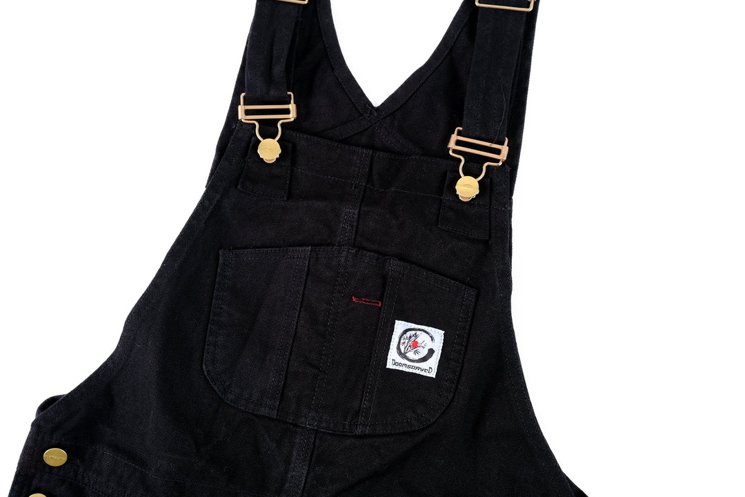 black canvas dungarees - doomsdayco canvas dungarees