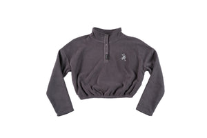 David devil charcoal cropped fleece - doomsdayco cropped fleece