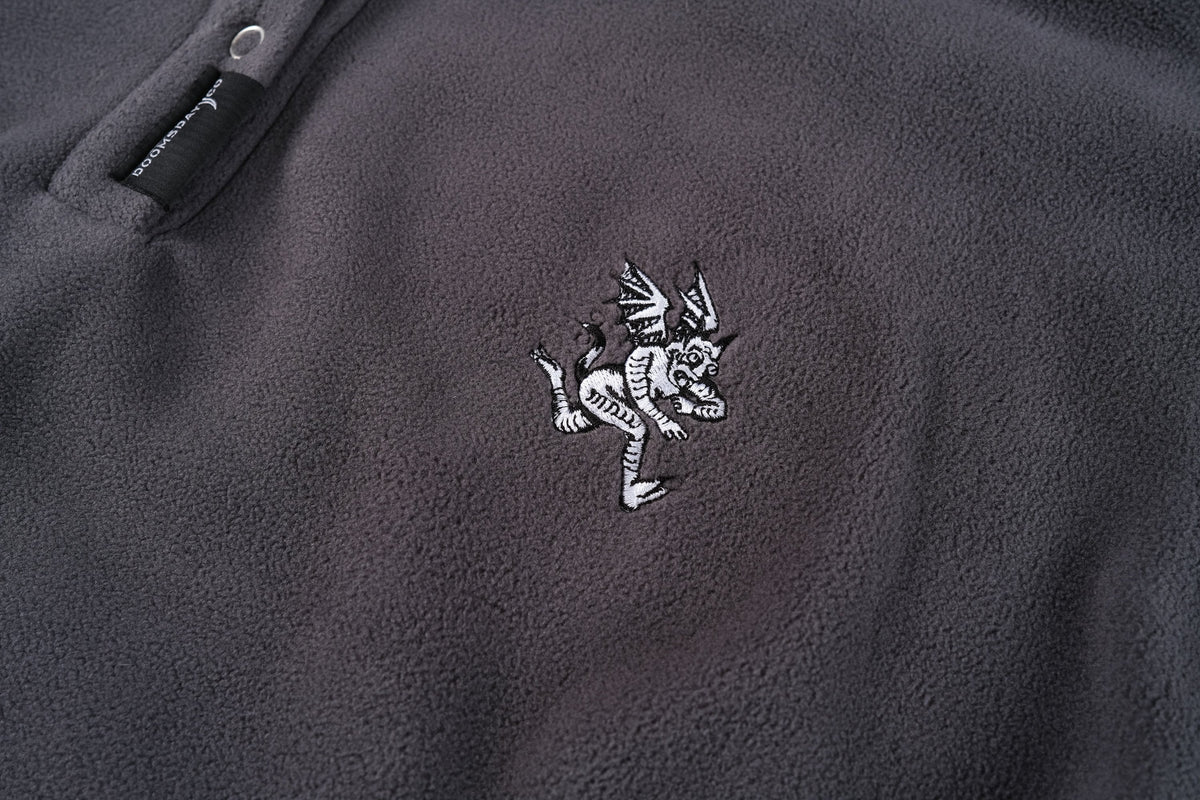David devil charcoal cropped fleece - doomsdayco cropped fleece