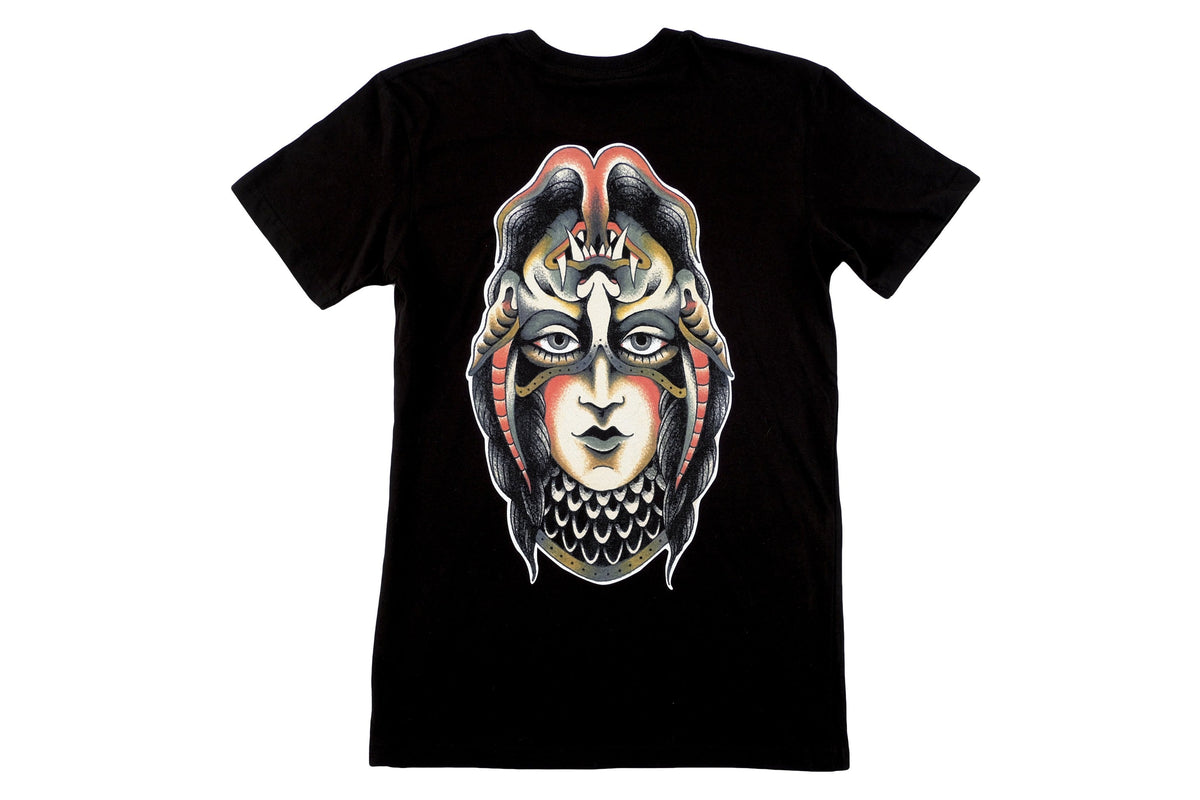 Semboy Devil design printed onto a black T-shirt with doomsday silver embroider across chest - doomsdayco Semboy Devil T-shirt Black back