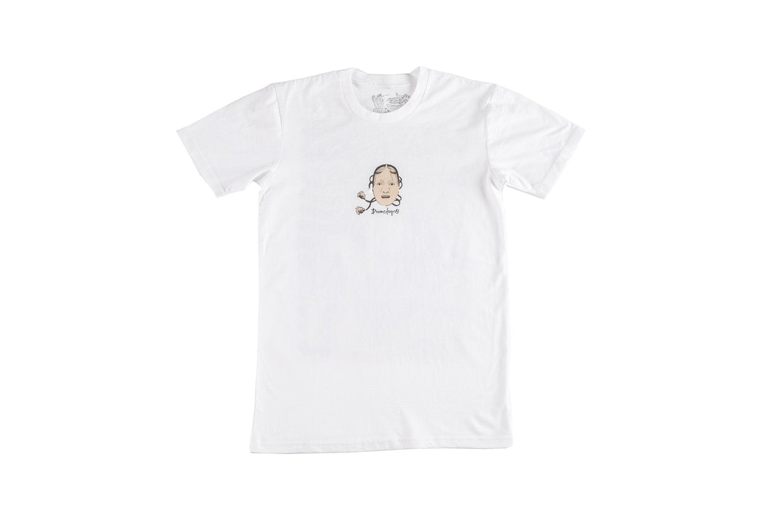 baldo geisha white t-shirt front - doomsdayco white t-shirt