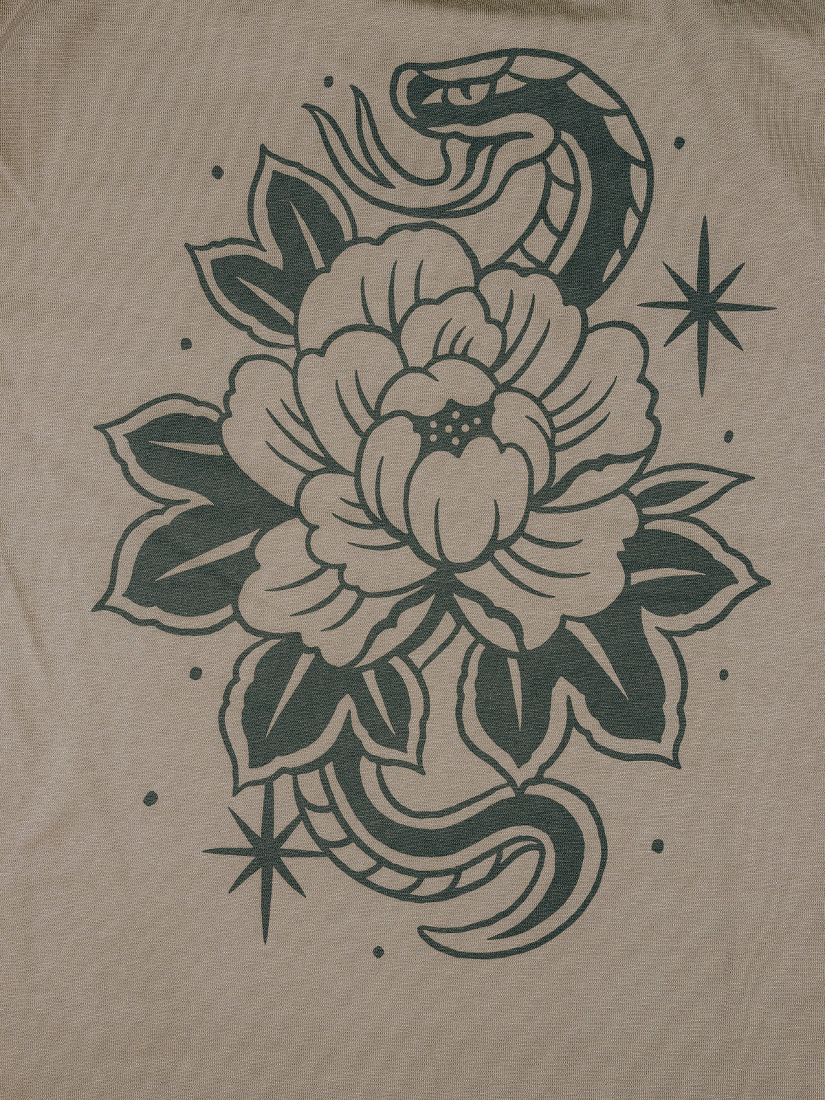 Snake Heavy T-shirt - Brown