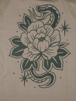 Snake Heavy T-shirt - Brown